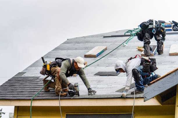 Professional Gutter Installation technician working in Charlestown, RI